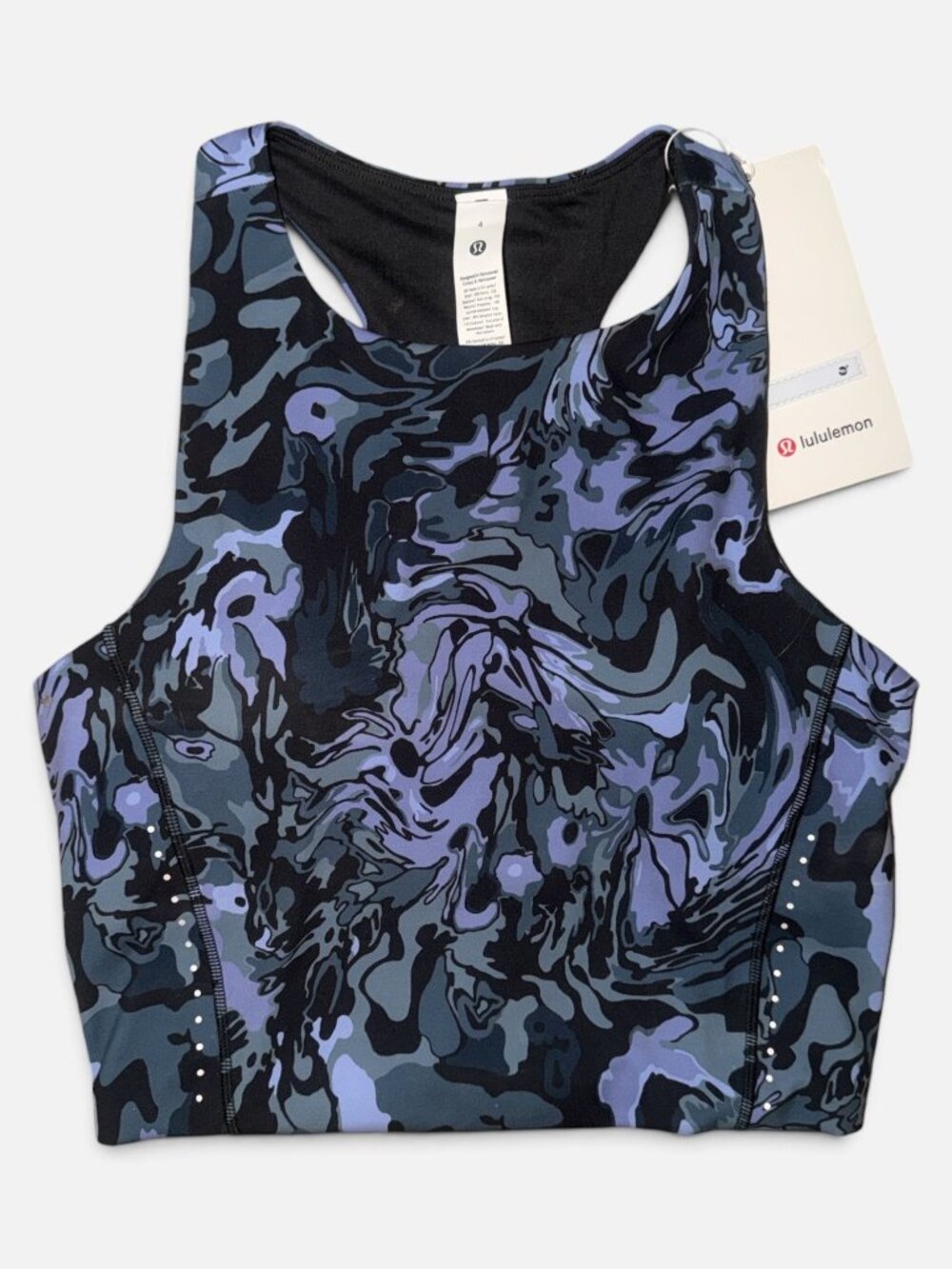 Lululemon Swift Speed Cropped Tank Top Womens 4 B/C Cup Flower Meld Multi NWT